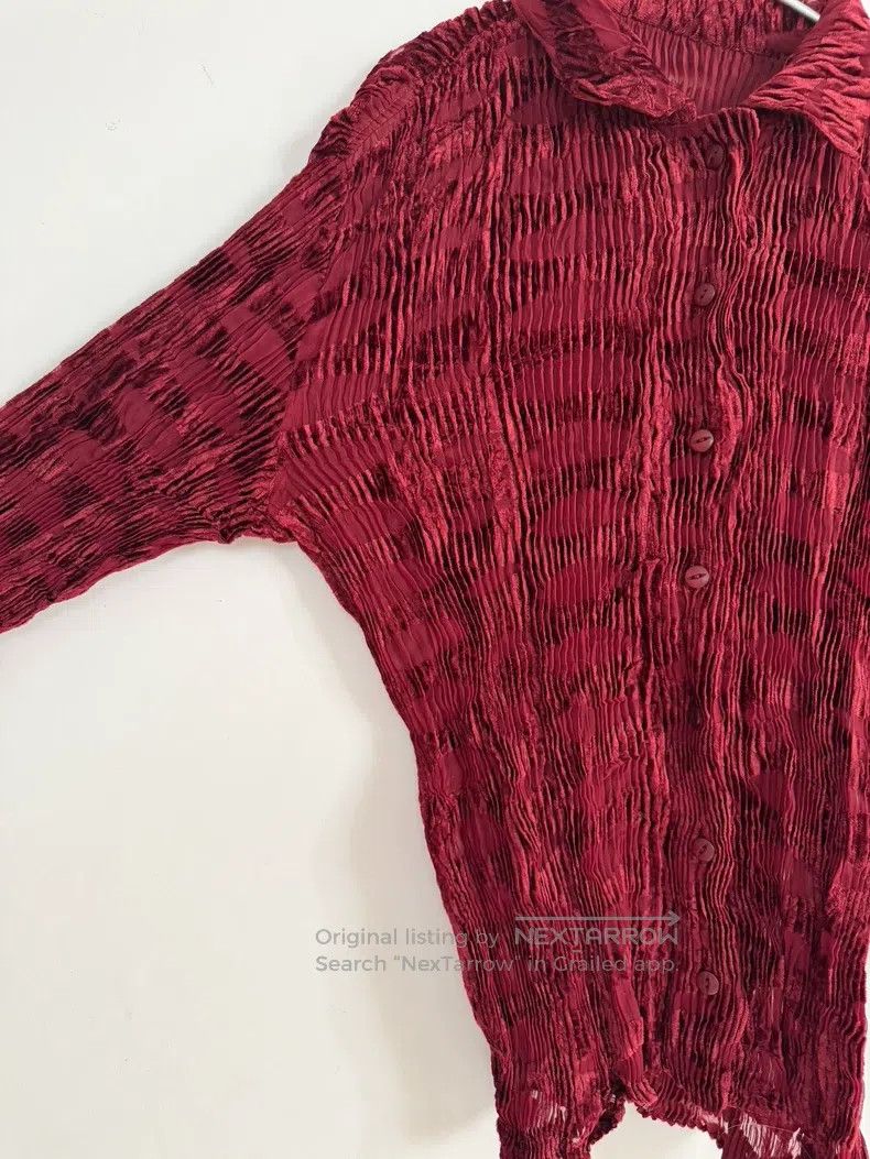 Issey Miyake Issey Miyake Velvet Pleated Top Size M / US 6-8 / IT 42-44 - 3 Thumbnail