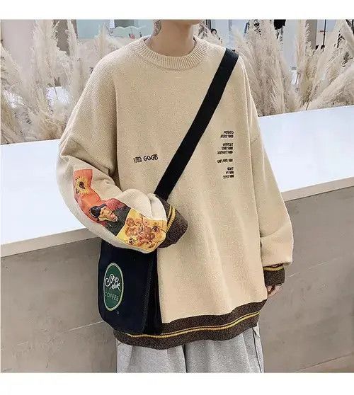 Japanese Brand × Vintage Van Gogh Painting Embroidery Knitted Sweater Size US L / EU 52-54 / 3 - 2 Thumbnail