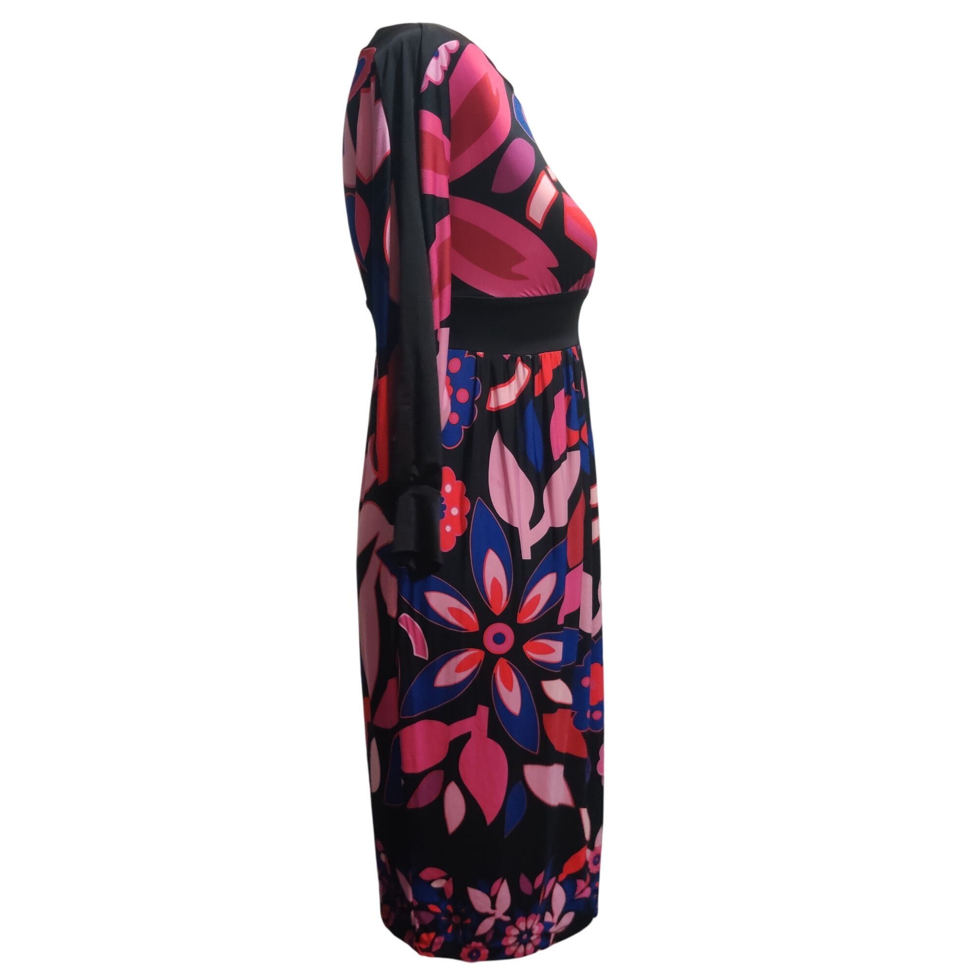 Other Olian S Floral Print Midi Dress Maternity Long Sleeve Made i Size S / US 4 / IT 40 - 3 Thumbnail