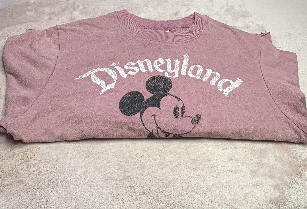 Disney Disneyland Mickey Mouse LongSleeve Crop Oversized Xsmall Top Size XS / US 0-2 / IT 36-38 - 6 Thumbnail