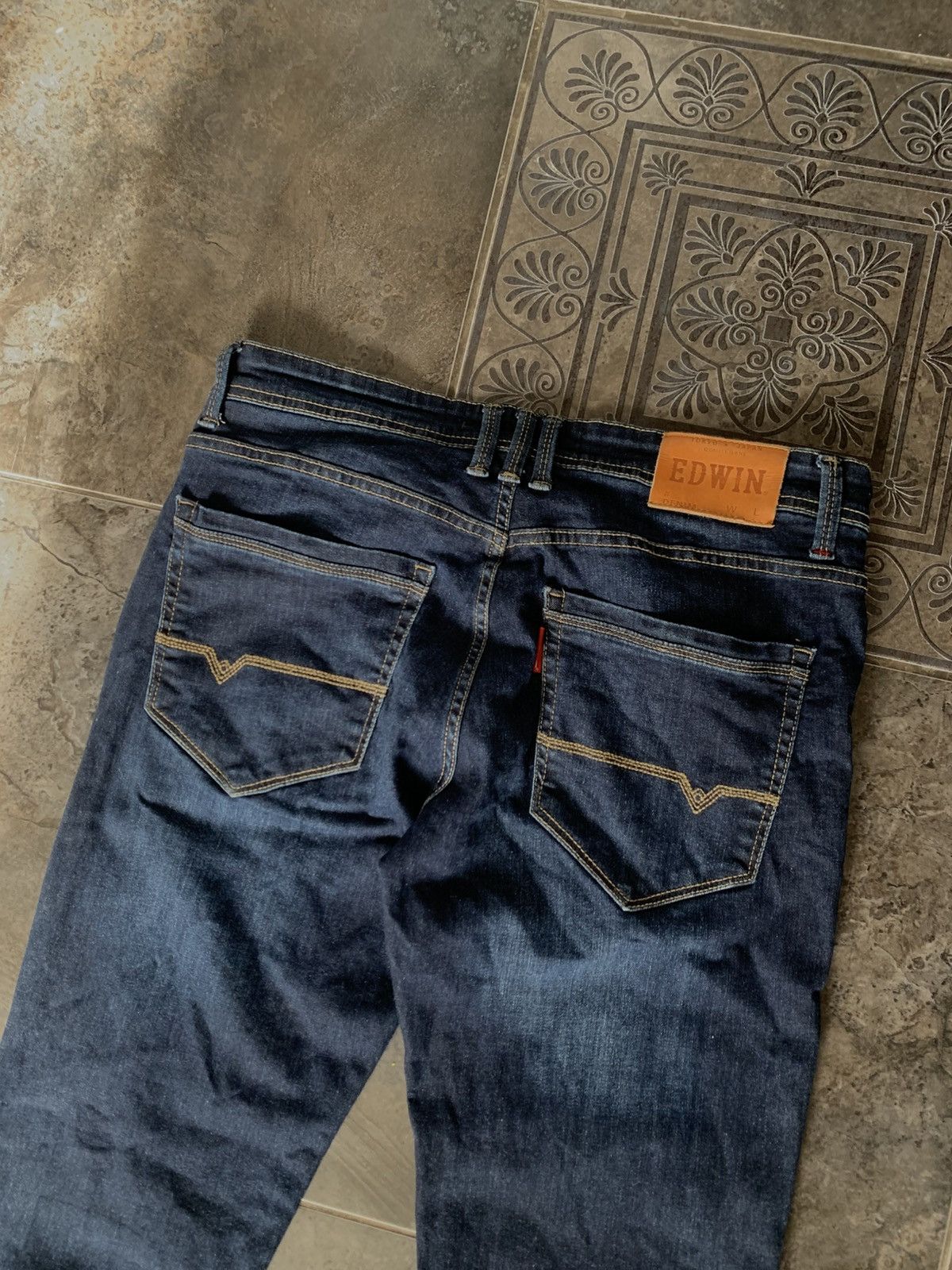 Edwin × Japanese Brand × Vintage Edwin Stretch Slim Jeans Japanese denim pants Size US 34 / EU 50 - 10 Thumbnail