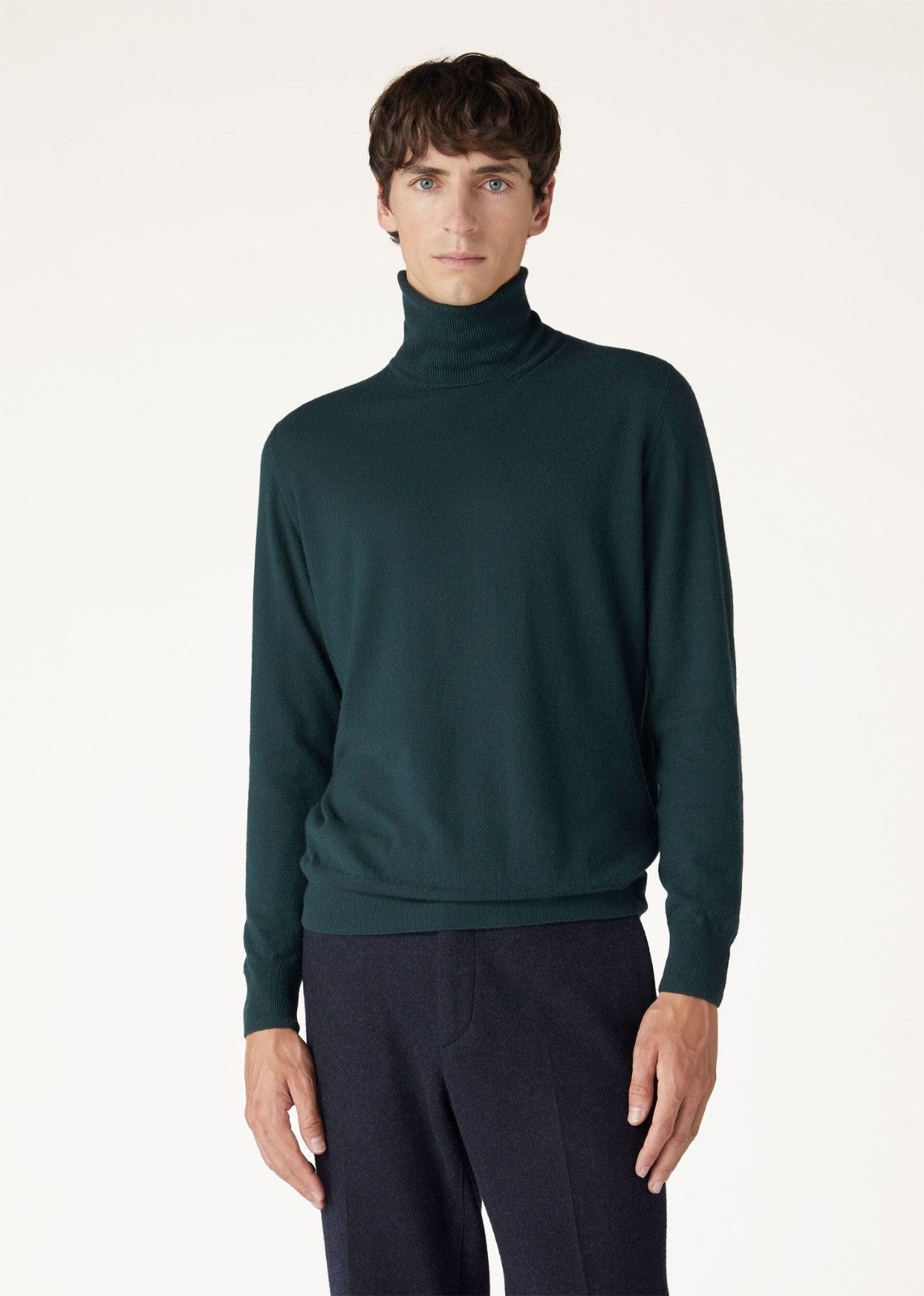 Loro Piana o1srvl11e0225 FAF9161 Turtleneck Sweater in Teal Green Size US L / EU 52-54 / 3 - 2 Thumbnail