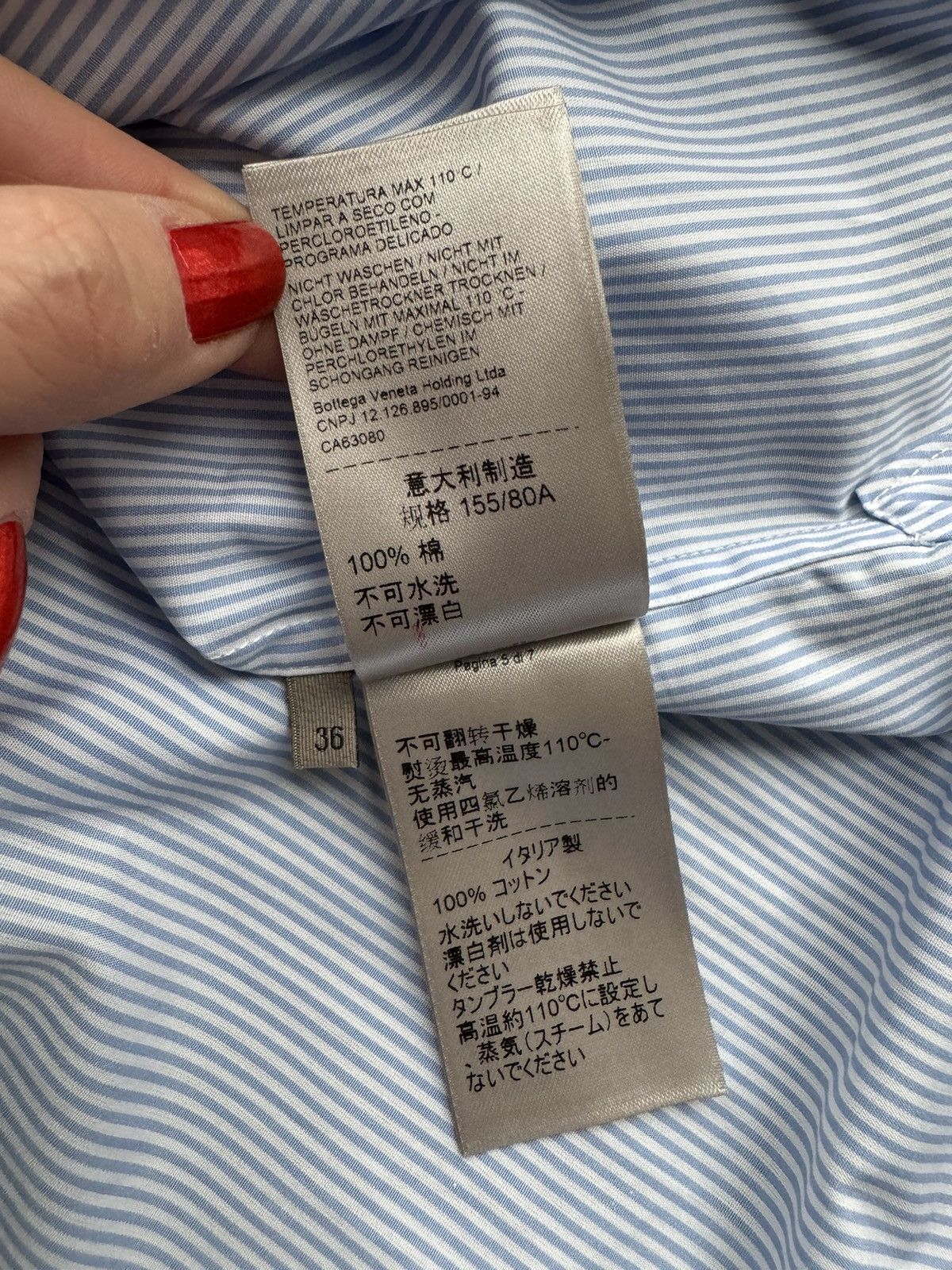 Bottega Veneta Bottega Veneta oversized striped shirt-dress, size XXS Size XS / US 0-2 / IT 36-38 - 16 Thumbnail