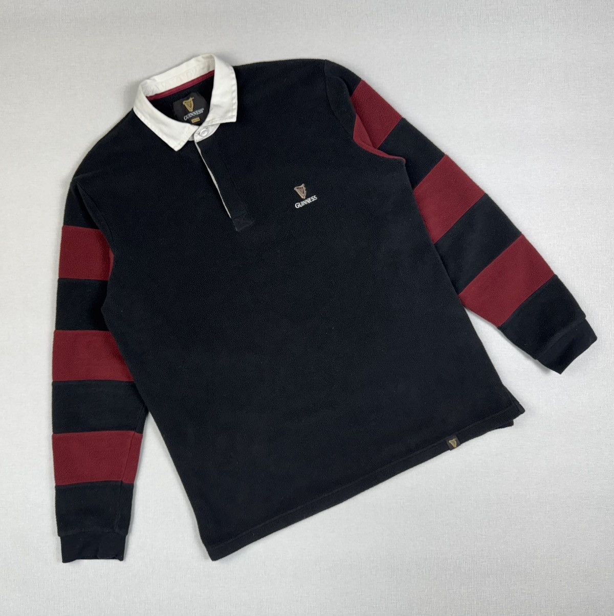 Vintage Men’s Vintage Guinness Long Sleeve Rugby Fleece Shirt size L Size US L / EU 52-54 / 3 - 1 Thumbnail