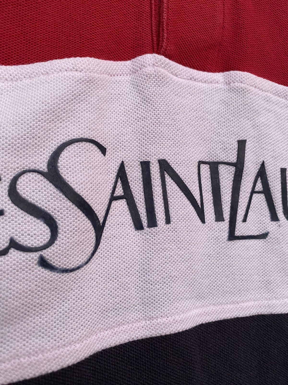 Yves Saint Laurent Big Logo YSL Polo Shirt Size US L / EU 52-54 / 3 - 19 Thumbnail