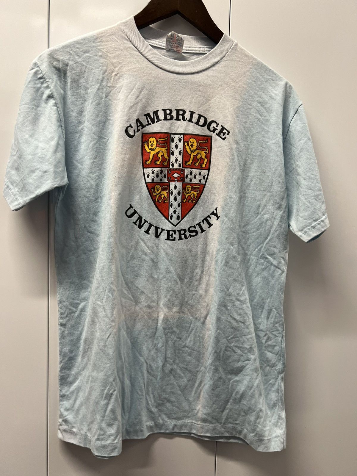 Vintage 90's VTG Vintage Cambridge University Retro School T Shirt Size US XL / EU 56 / 4 - 1 Thumbnail