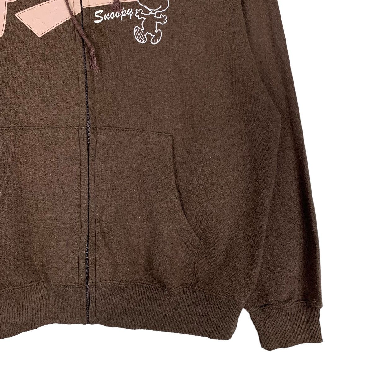 Cartoon Network PEANUTS SNOOPY Big Logo Zipper Brown Hoodies #0733-C33 Size US M / EU 48-50 / 2 - 5 Thumbnail