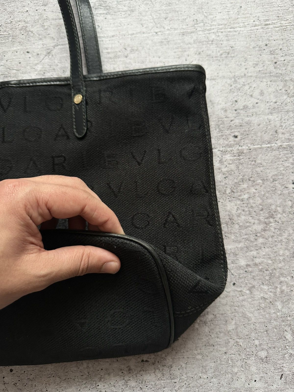 Bvlgari × Vintage Women's Bvlgari Monogram Black Handle Bag Size ONE SIZE - 6 Thumbnail