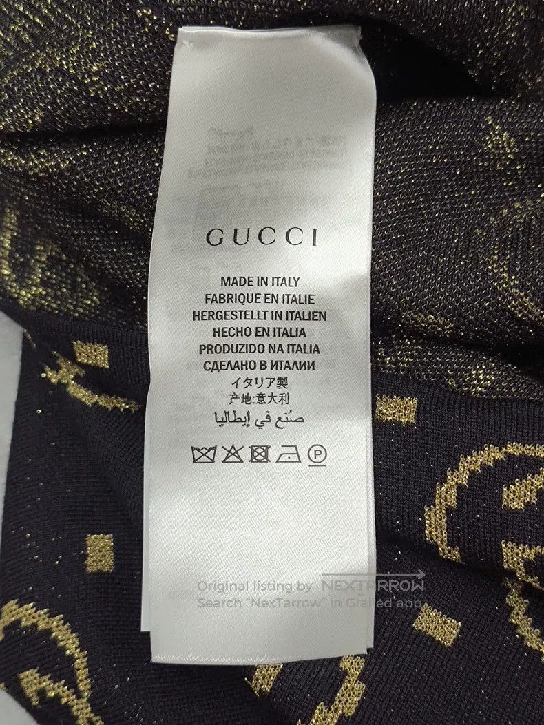 Gucci Gucci SizeXS Black and gold double G old flower knitted ski Size 42" / US 20 - 5 Thumbnail