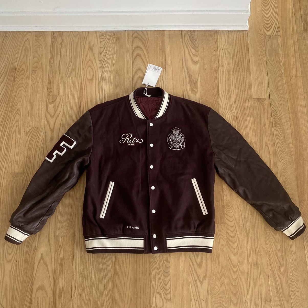Frame Ritz Carlton Paris Frame Varsity Bomber Jacket Coat Size US XL / EU 56 / 4 - 1 Thumbnail