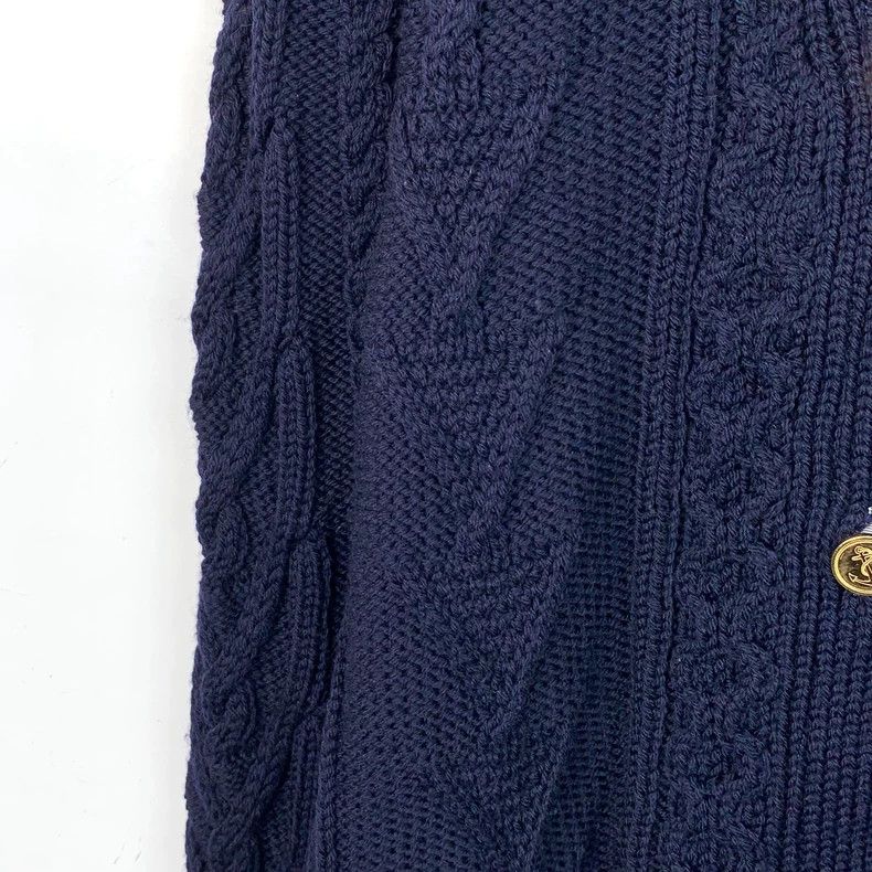 Thom Browne Thom Browne Dark blue back striped wool knitted cardigan ja Size US XS / EU 42 / 0 - 4 Thumbnail