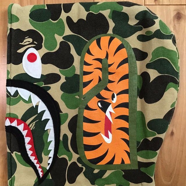 Bape BAPE ABC camo green shark full zip hoodie a bathing ape Size US M / EU 48-50 / 2 - 5 Thumbnail