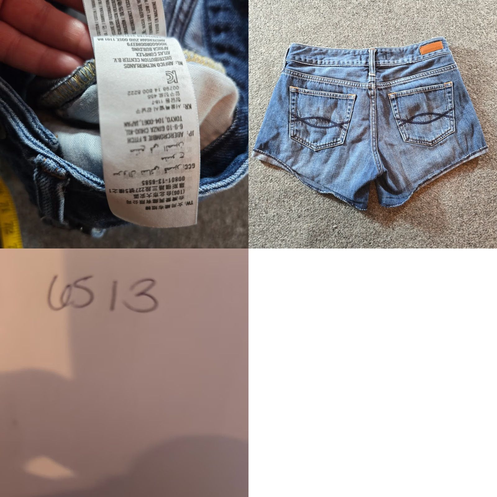 Abercrombie & Fitch Abercrombie & Fitch Shorts Womens Size 26 Blue Button Fly Cutoff Distressed Retro Beachy Casual Summer Womens Size 26" / US 2 / IT 38 - 8 Thumbnail