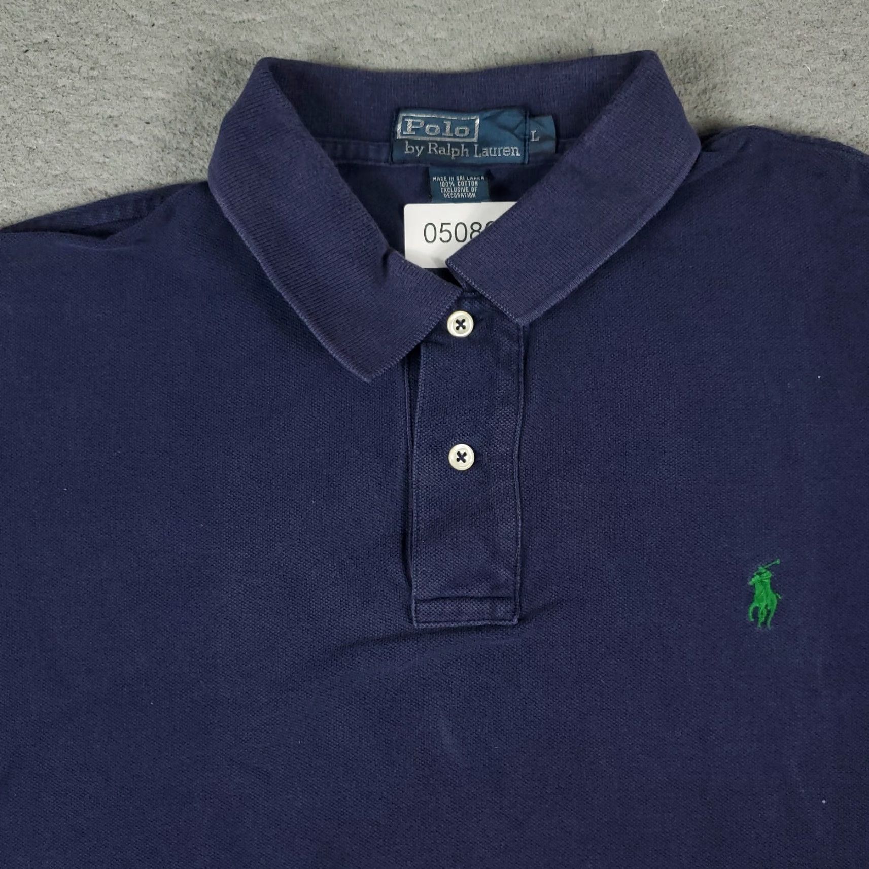 Ralph Lauren VINTAGE Polo Shirt Ralph Lauren Polo Shirt Mens Large Blue Pony Casual Short Sleeve FADED - 90s/Classic American Preppy Mens L Blue Polo Size US L / EU 52-54 / 3 - 2 Thumbnail