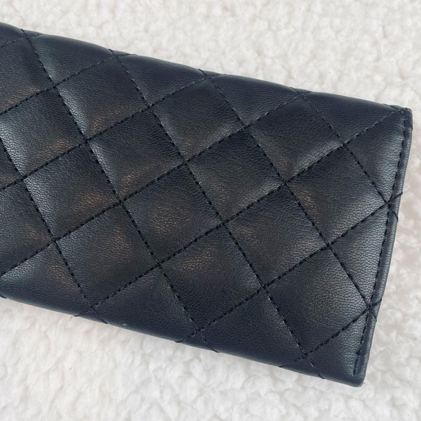 Badgley Mischka BADGLEY MISCHKA • Black Diamond Quilted Vegan Leather Wallet Size ONE SIZE - 4 Thumbnail