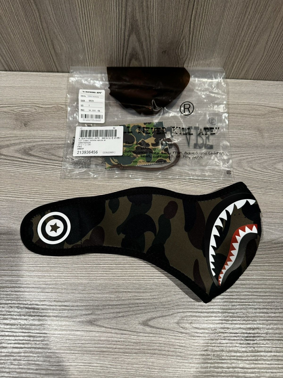 Bape Bathing ape BAPE 1st camo shark mask facemask new neoprene Size ONE SIZE - 1 Thumbnail