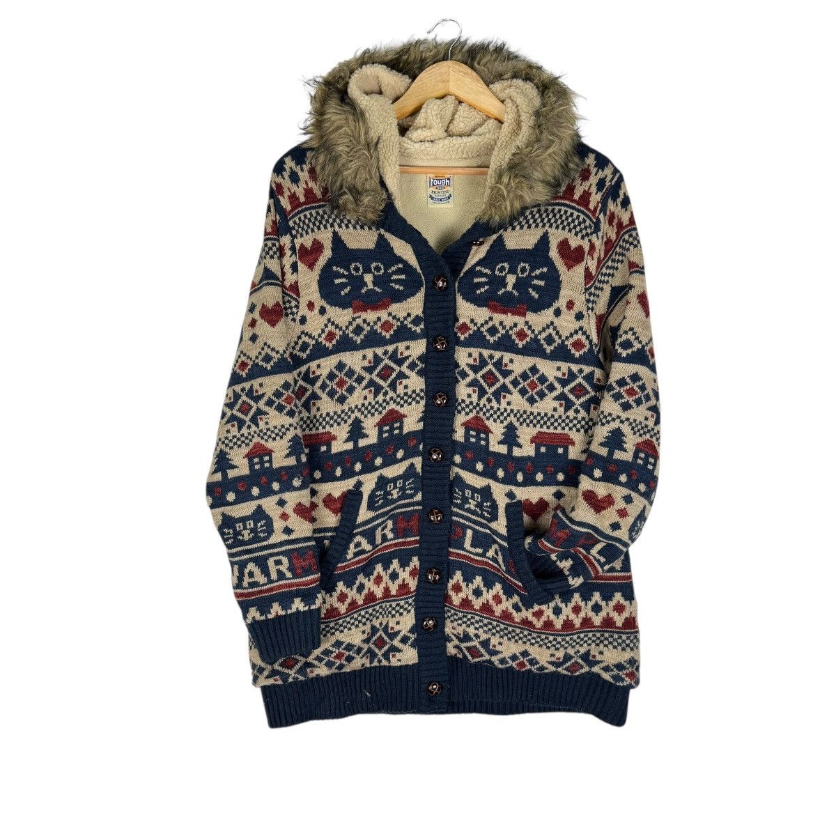 Issey Miyake ☀️ROUGH KNITWEAR FUR HOODIE JACKET LIKE NE NET Size M / US 6-8 / IT 42-44 - 1 Thumbnail
