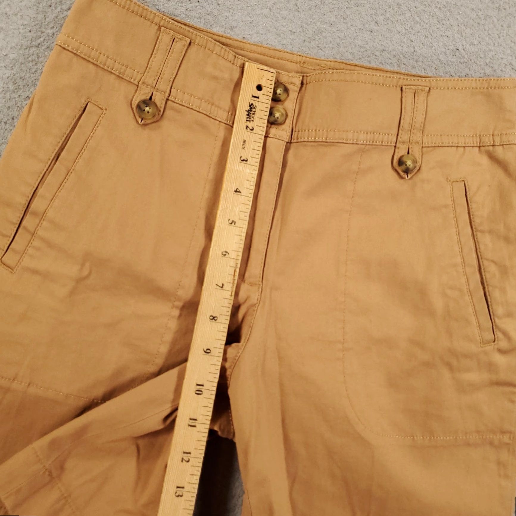 Talbots Talbots Womens Shirts Size 2 Orange Brown Chino Stretch Pockets Slash Pocket Flat Front Regular Fit Cotton Blend Spandex Size XS / US 0-2 / IT 36-38 - 3 Thumbnail