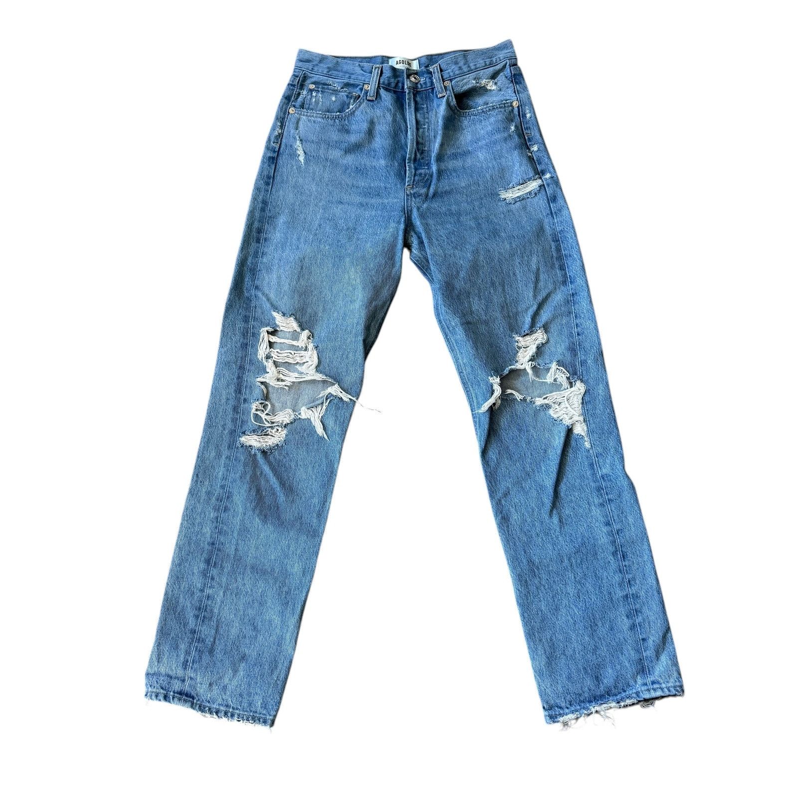 Agolde AGOLDE 90s Jeans Fall Out Distressed Size 25" / US 0 / IT 36 - 2 Thumbnail