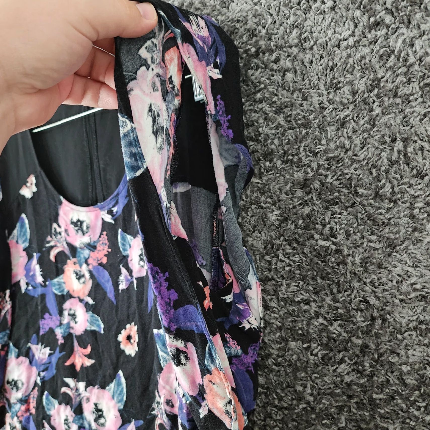Forever 21 Forever 21+ Blouse Sleeveless Floral Black XL Women Size XL / US 12-14 / IT 48-50 - 2 Thumbnail