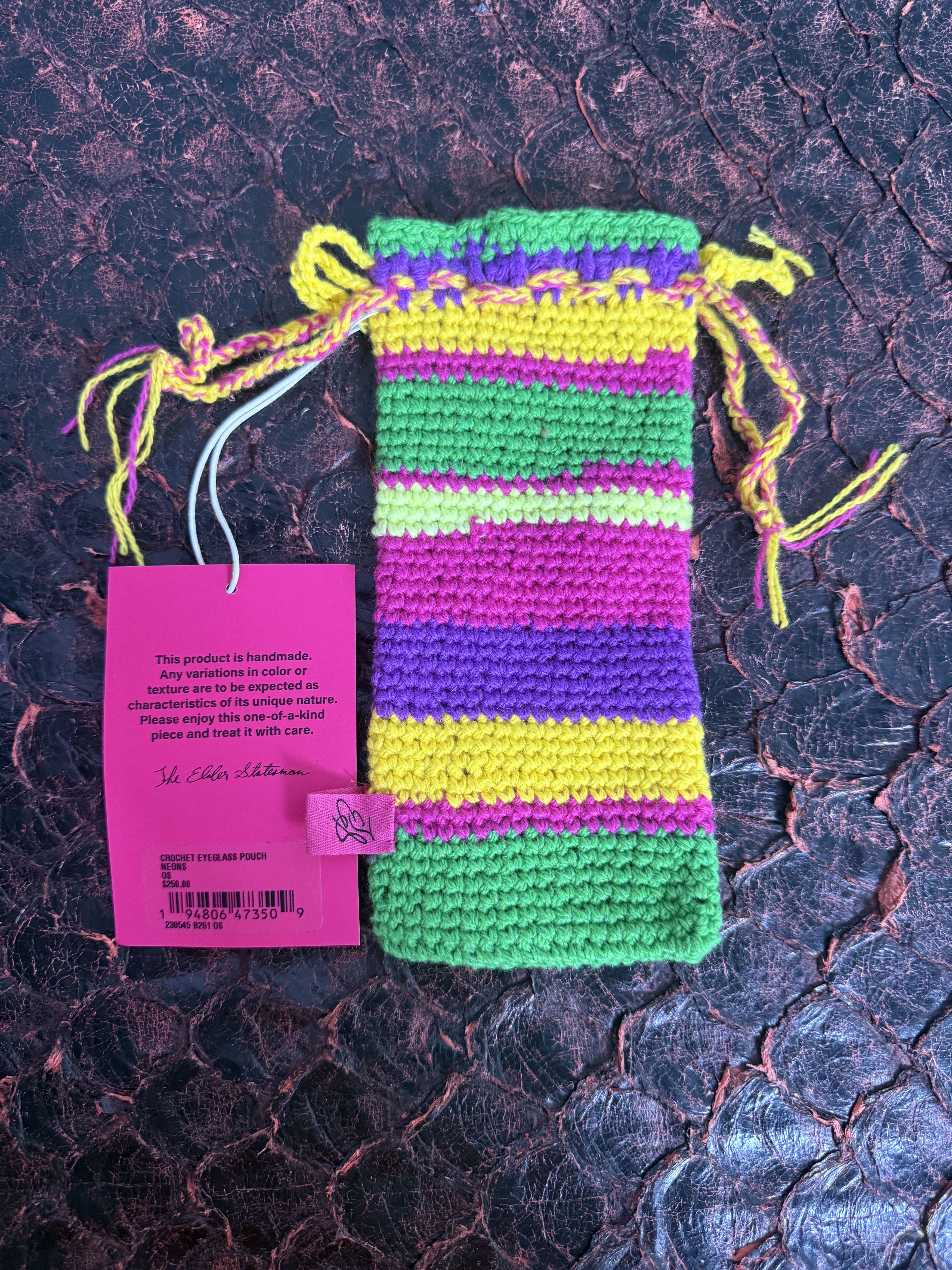 The Elder Statesman $250 The Elder Statesman Crochet Cashmere Eyeglass Pouch Size ONE SIZE - 2 Thumbnail