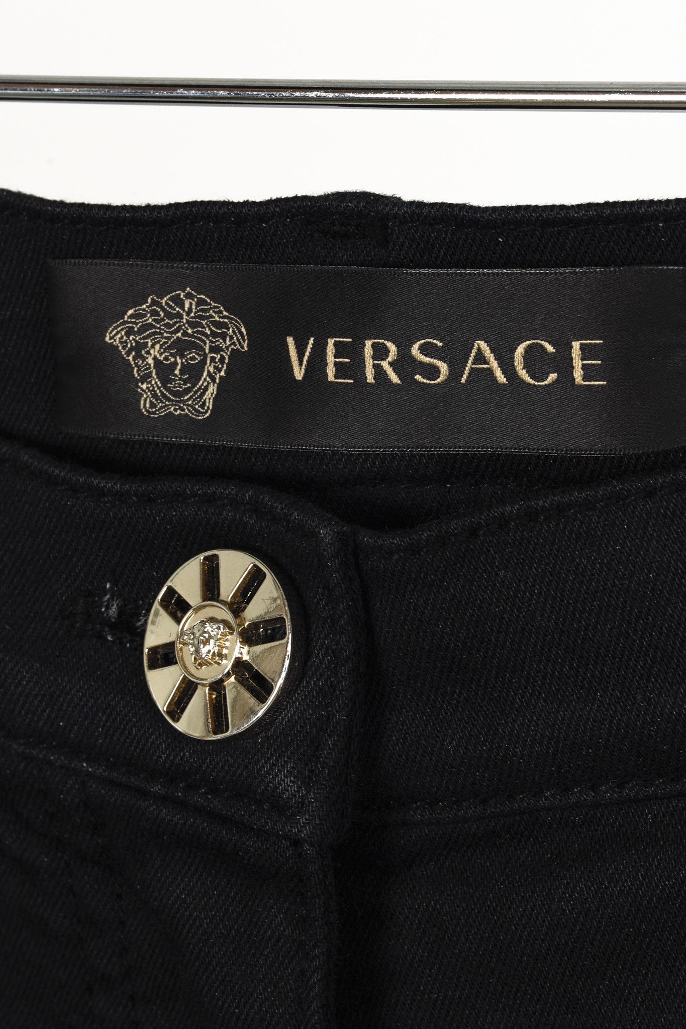 Versace Versace Medusa Black Skinny Jeans Size 24" / US 00 / IT 34 - 3 Thumbnail