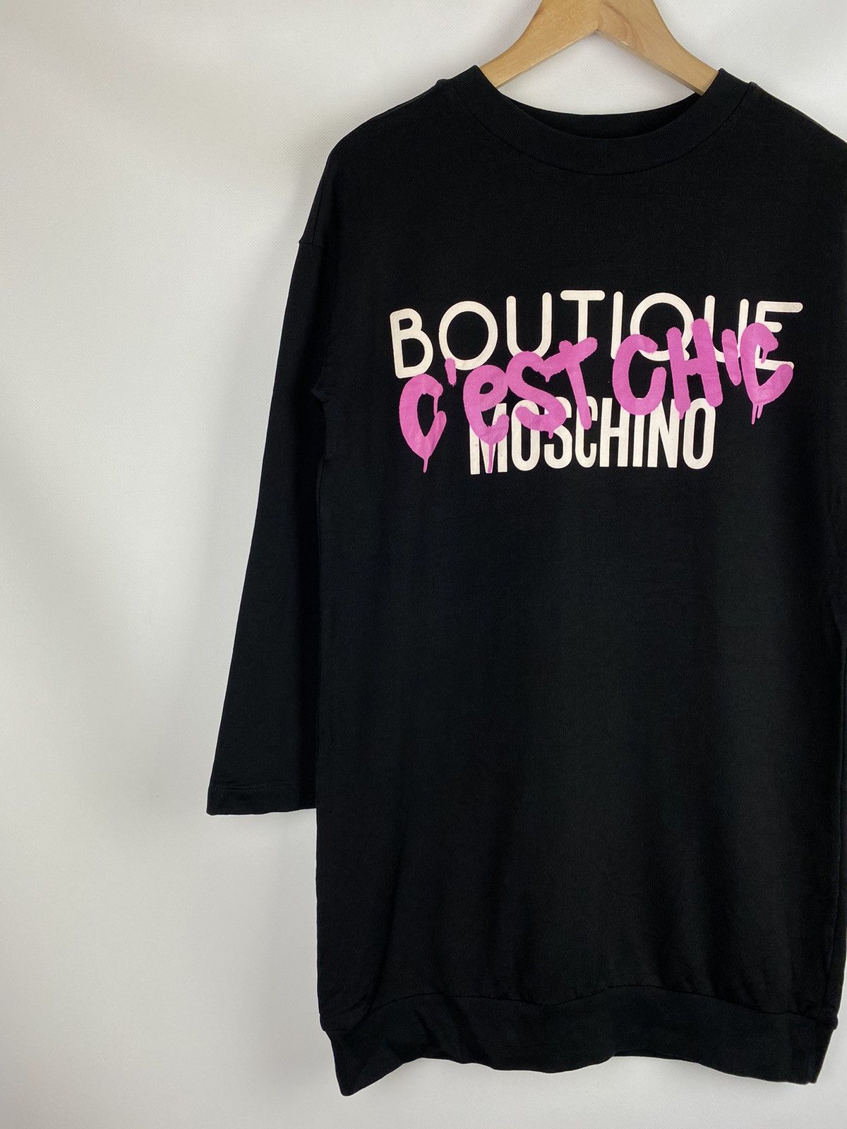 Moschino Boutique Moschino ladies big logo sweatshirt dress size US 6 Size S / US 4 / IT 40 - 2 Thumbnail