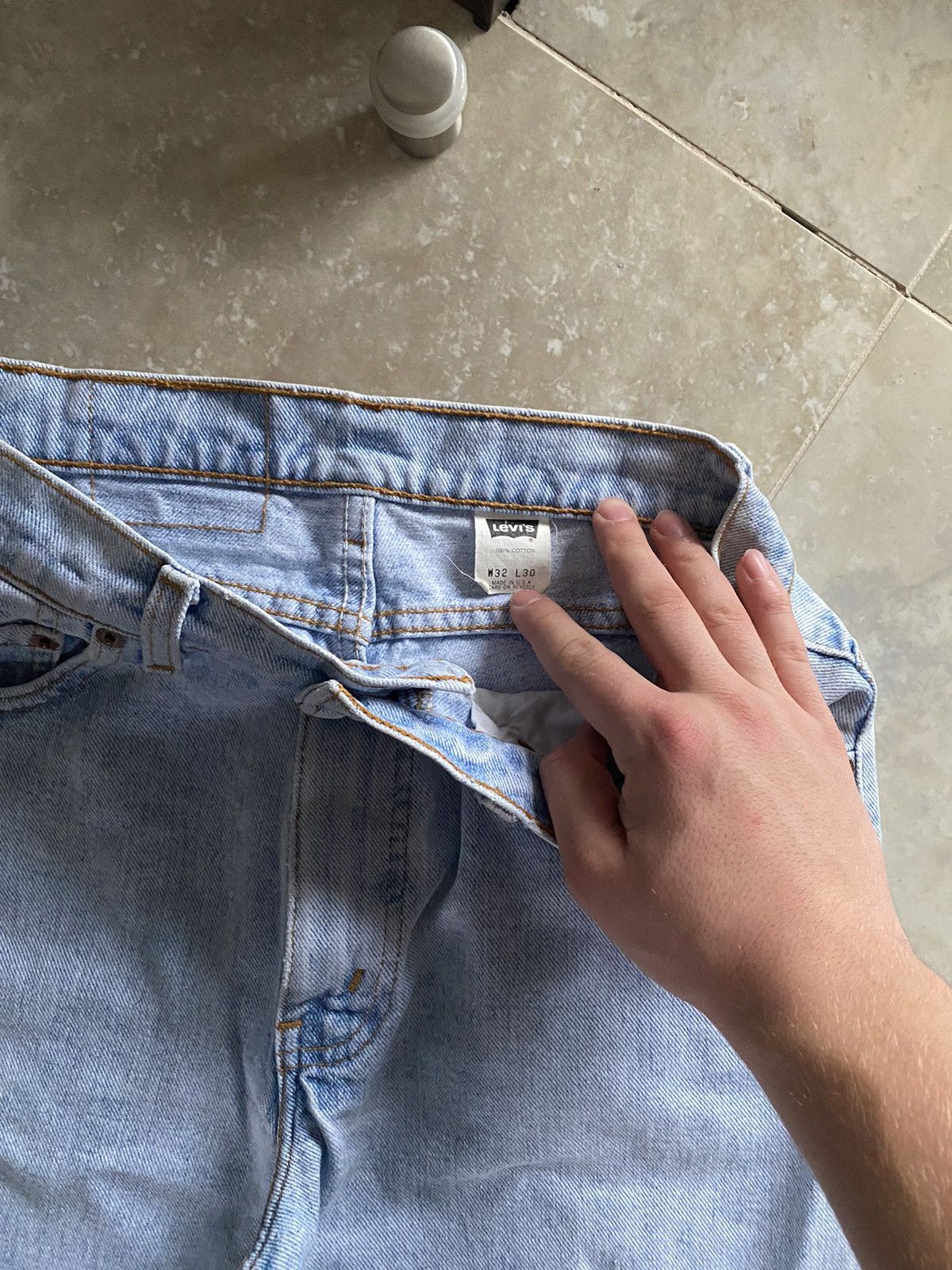 Levi's Vintage Levis 2000s Baggy Jeans Y2K Made in Usa Workwear 550 Size US 32 / EU 48 - 8 Thumbnail