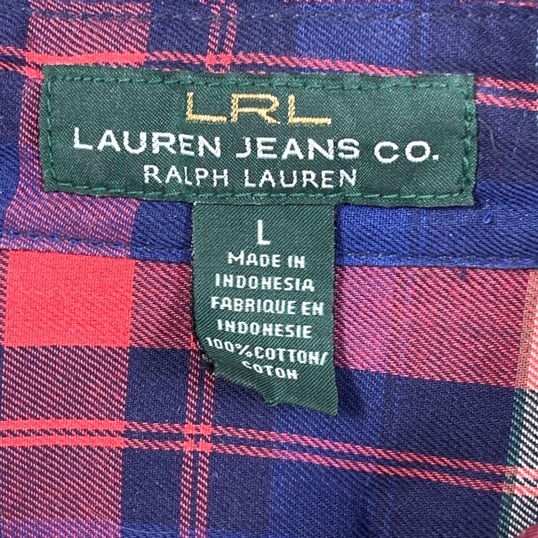 Ralph Lauren Lauren Ralph Lauren Shirt Women Large Pink Blue Plaid Button Up Pockets Size L / US 10 / IT 46 - 4 Thumbnail