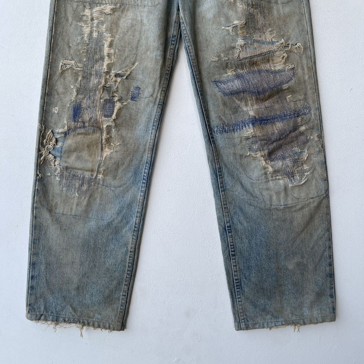 Levi's Thrashed Levi's 543 Reworked Anime Pop-Art Boro Sashiko Size US 30 / EU 46 - 6 Thumbnail