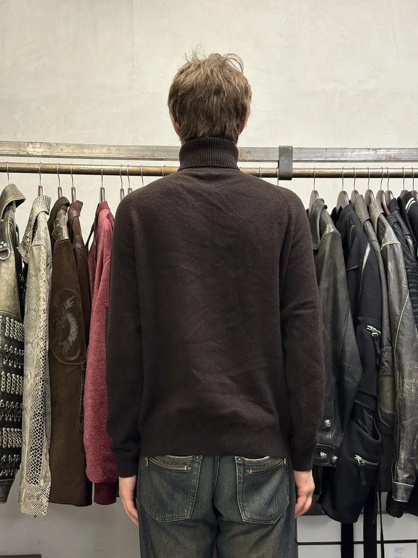 Designer × Vintage 2000s Dries Van Noten Brown Wool Turtleneck Size US M / EU 48-50 / 2 - 3 Thumbnail