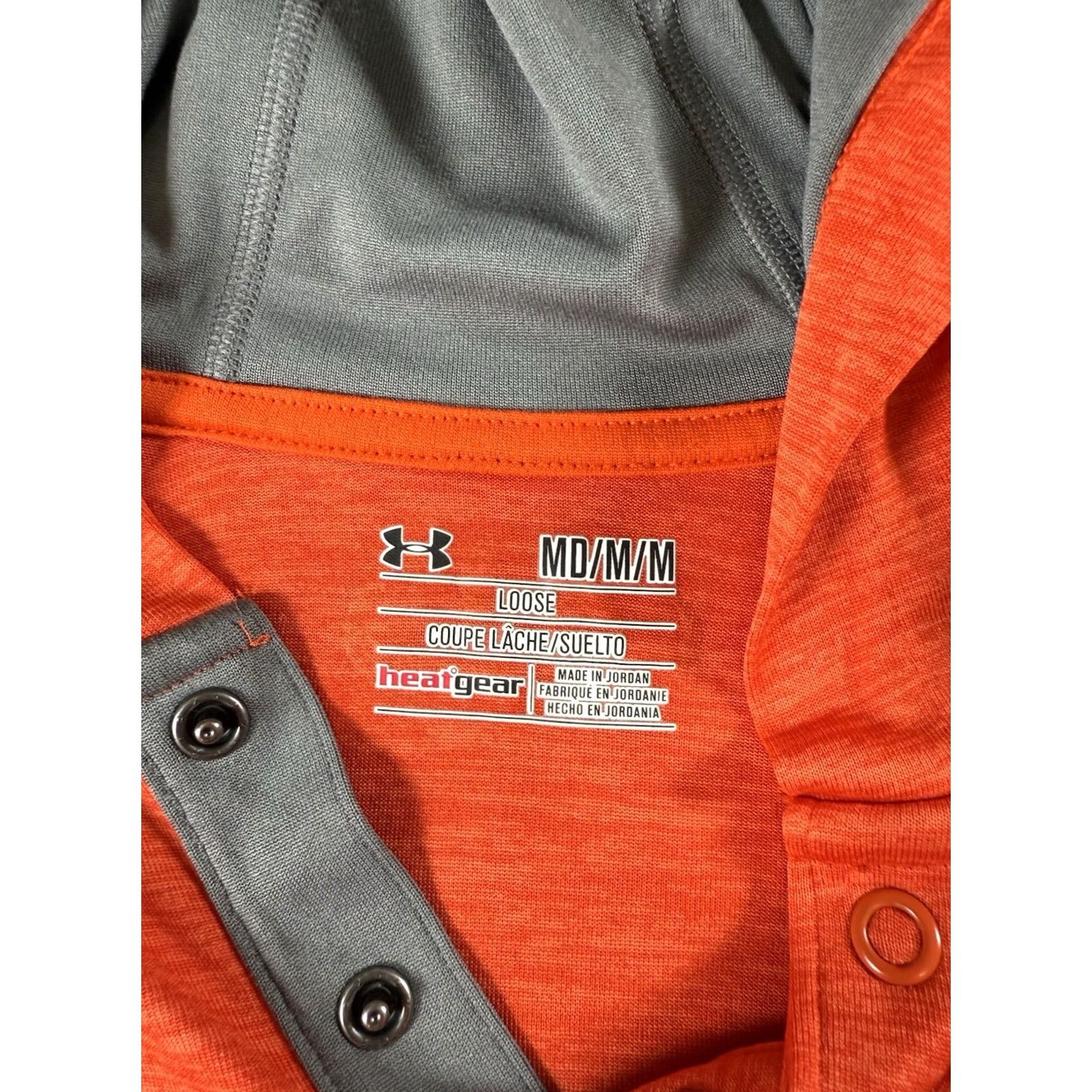 Under Armour Under Armour Hoodie Orange Mens M Loose Heat Gear Varsity Snap Up Athleisure Size US M / EU 48-50 / 2 - 3 Thumbnail