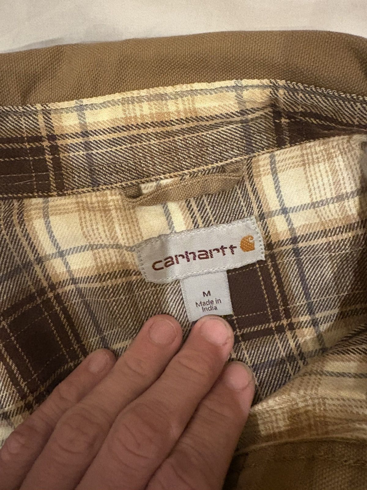 Carhartt Carhartt Duck Chore Plaid Lined Snap Front Work Jacket Sz M Size US M / EU 48-50 / 2 - 6 Thumbnail