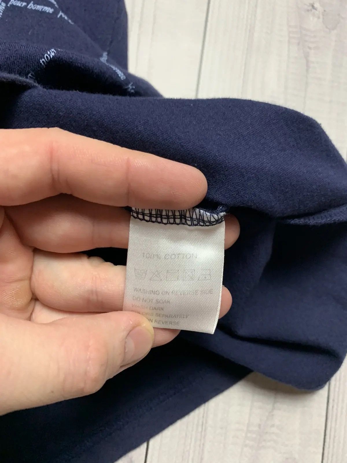 Yves Saint Laurent Vintage Yves Saint Laurent monogram tee T-shirt navy plaid Size US M / EU 48-50 / 2 - 4 Thumbnail