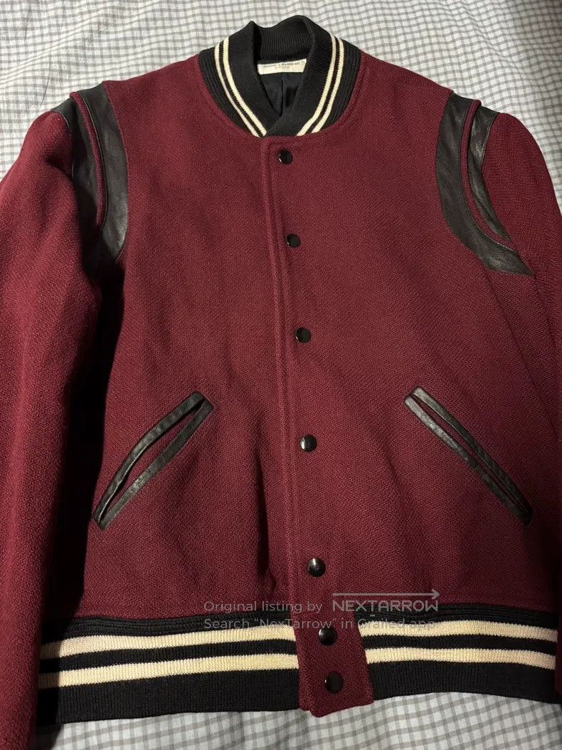 Saint Laurent Paris Saint Laurent Paris Hit Wine Black Wool and Leather Baseba Size US L / EU 52-54 / 3 - 1 Thumbnail