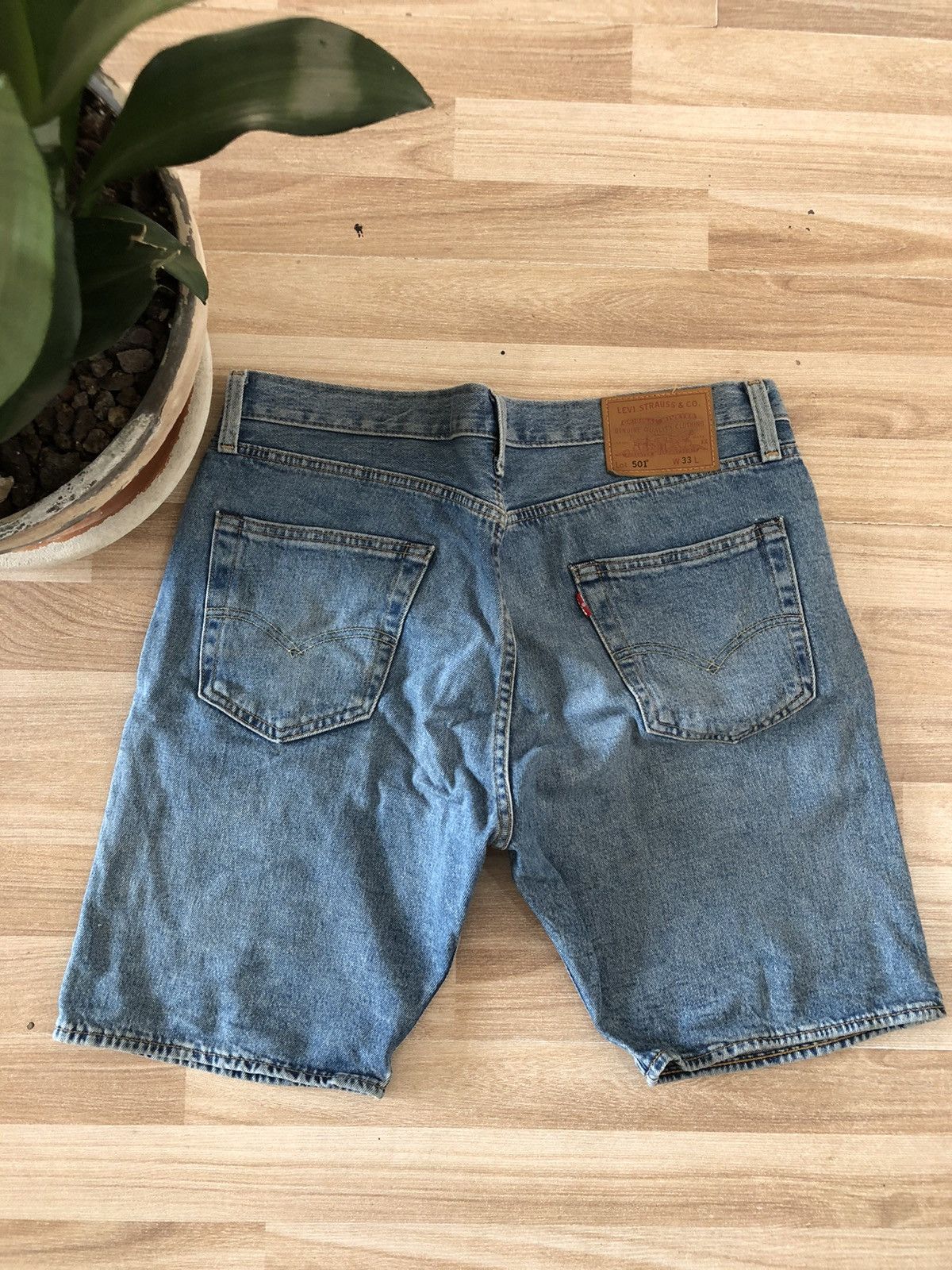 Levi's Levi’s 501 W33 Short Jeans Straight Blue Shorts Denim Size US 33 - 1 Thumbnail