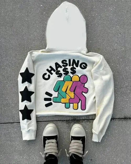 VIBE Y2K Chasing Money $$$ Streetwear Color Hoodie Size US XL / EU 56 / 4 - 1 Thumbnail
