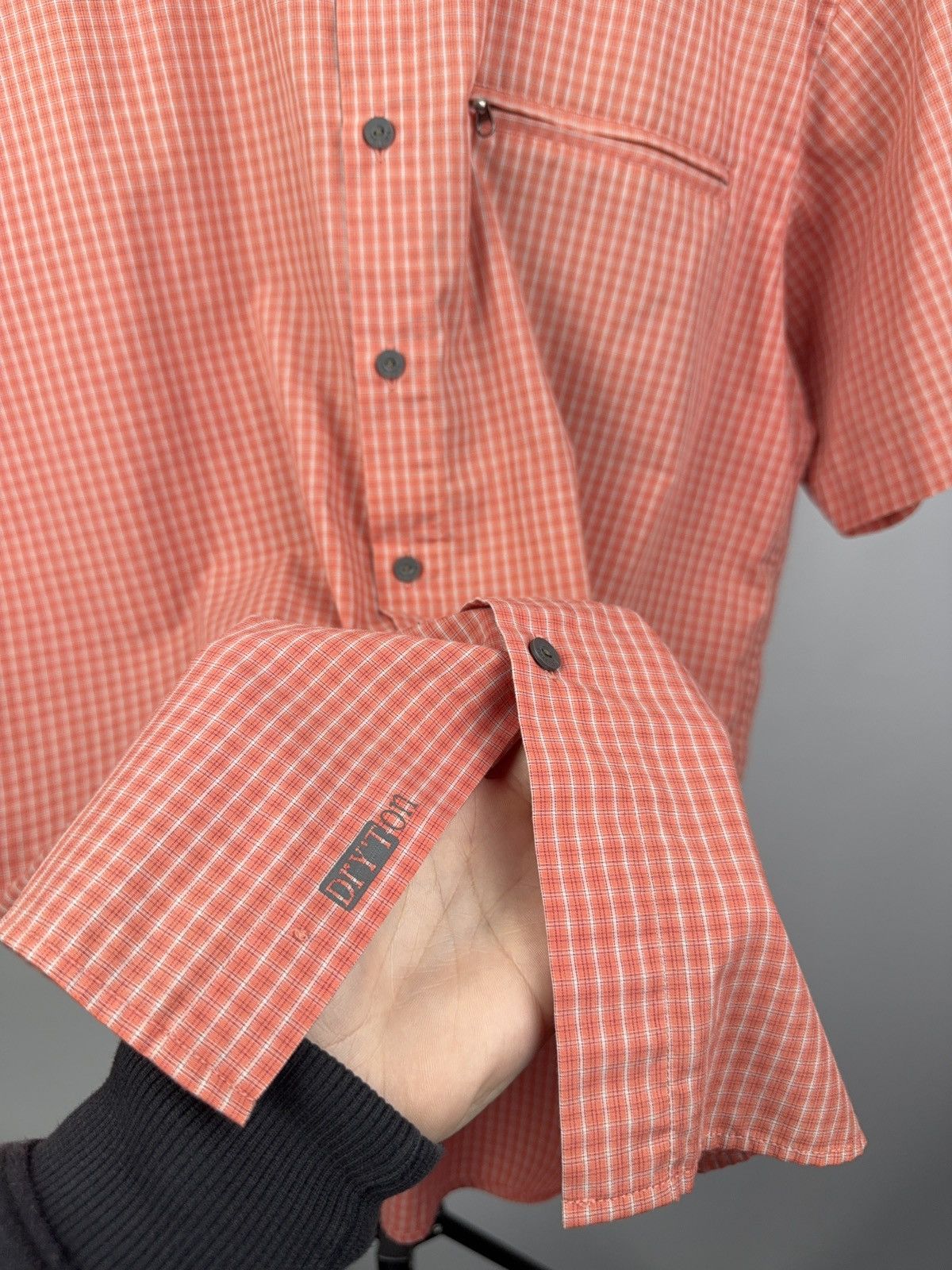 SALEWA Salewa Outdoor Technical Check Shirt Orange Short Sleeve Size US L / EU 52-54 / 3 - 4 Thumbnail