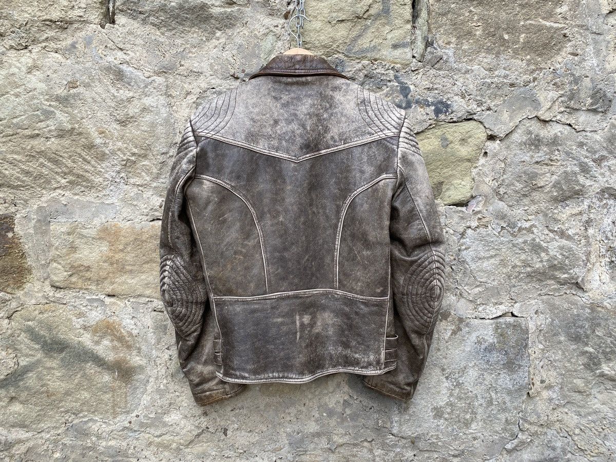 Vintage Rare Vintage 80s True Punk Distressed Leather Biker Jacket Size US M / EU 48-50 / 2 - 10 Thumbnail
