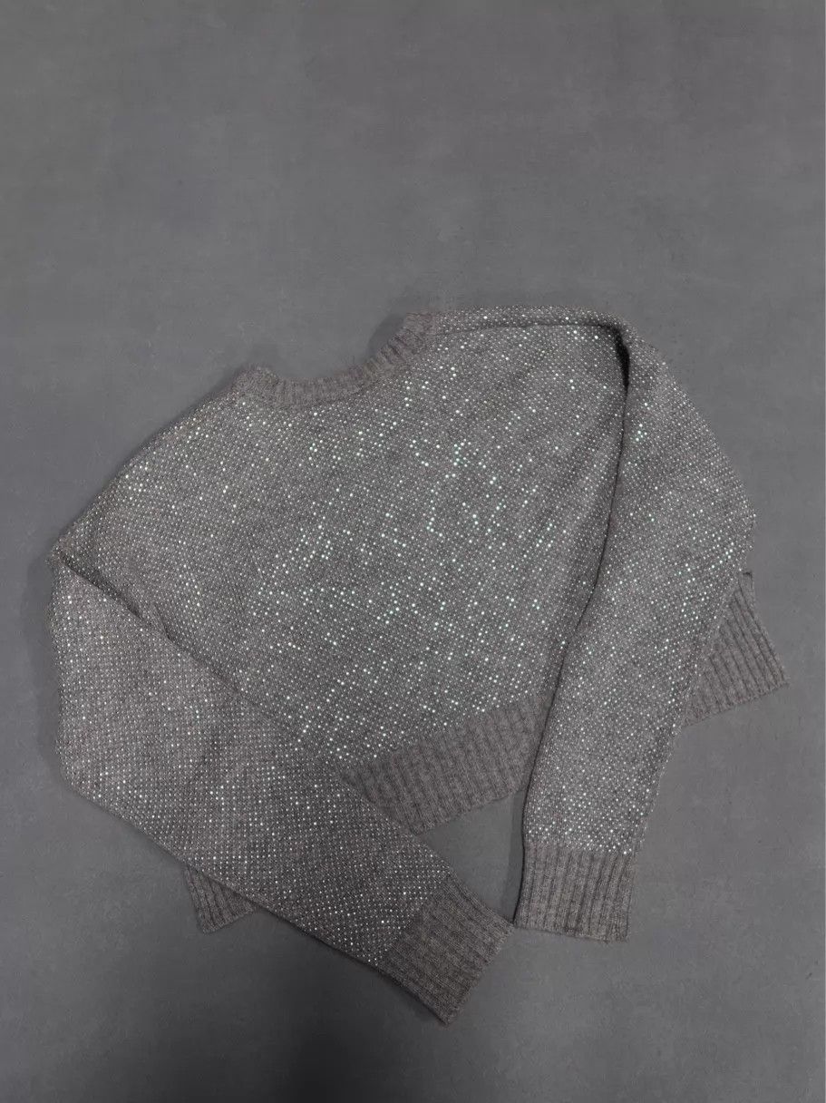 Prada PRADA SS22 Solid Crew Loose Short Knit Sweater Women Gray 36 Size XS / US 0-2 / IT 36-38 - 2 Thumbnail