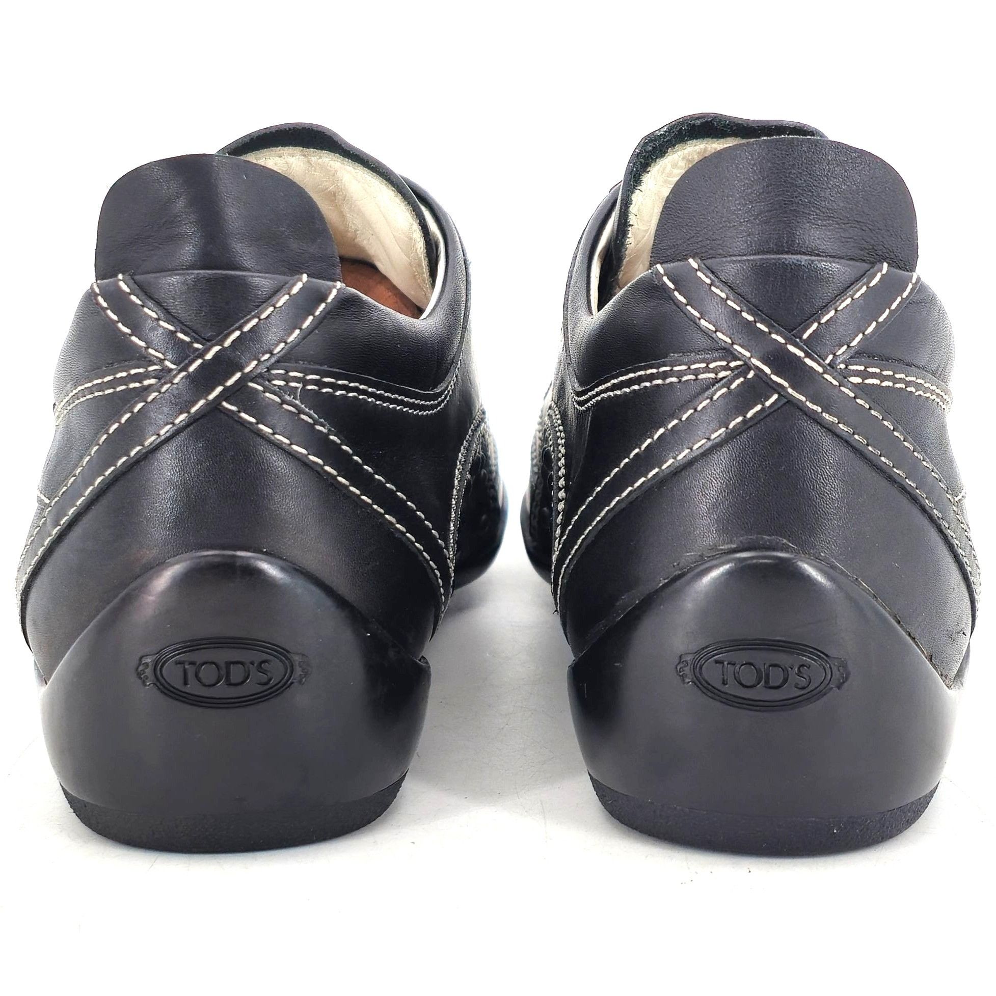 Tod's Tod's Italy Leather Lace-up Driving Sneakers Men's 8 Black Size US 8 / EU 41 - 5 Thumbnail