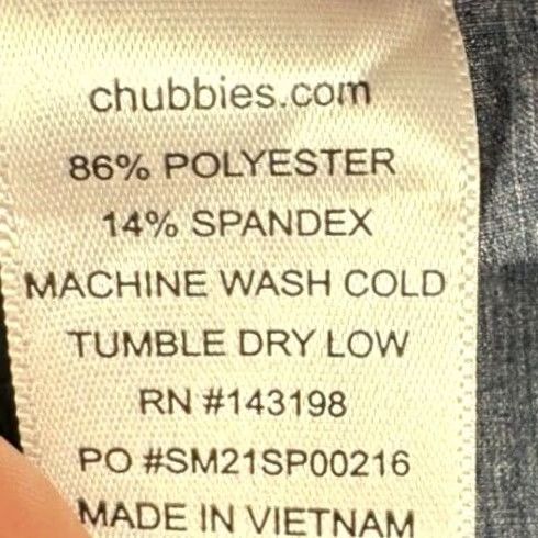 Chubbies Chubbies Running Shorts Adult Large 7 Inseam Blue Athletic Outdoor Mens Size US 33 - 4 Thumbnail