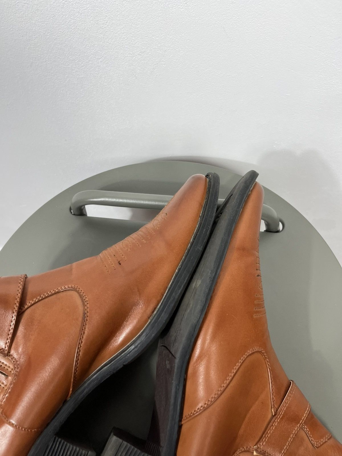 Leather Western Cowboy Leather Ankle Boots Men’s US 11 Size US 11 / EU 44 - 12 Thumbnail