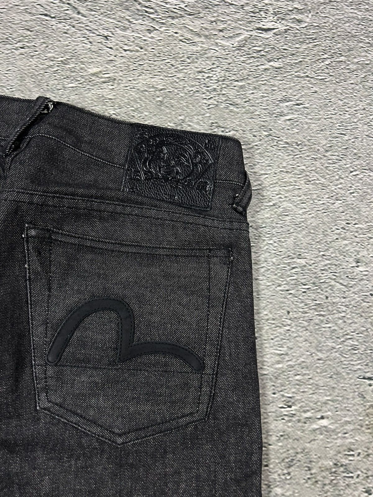 Evisu Evisu jorts black gray shorts raw denim leather seagulls Size US 30 / EU 46 - 2 Thumbnail