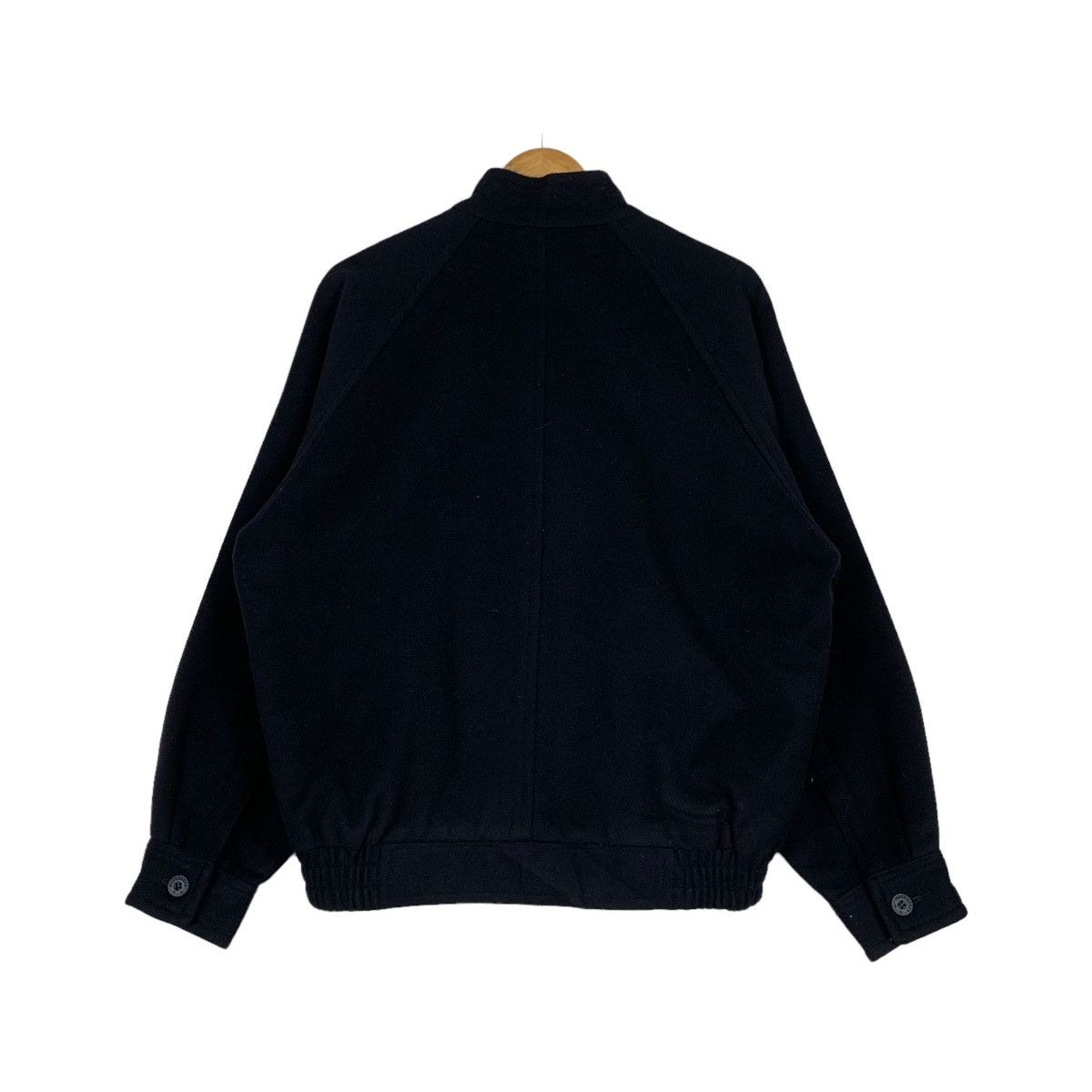Japanese Brand WOODHOUSE Black Wool Jacket Type A2 #1153-C53 Size US L / EU 52-54 / 3 - 7 Thumbnail