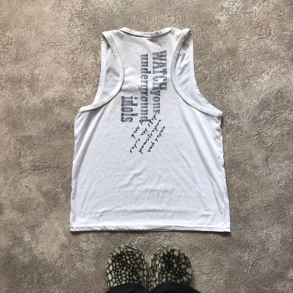 Vintage Vintage Y2K Underground Graphic Tank Top Streetwear Washed L Size US L / EU 52-54 / 3 - 3 Thumbnail