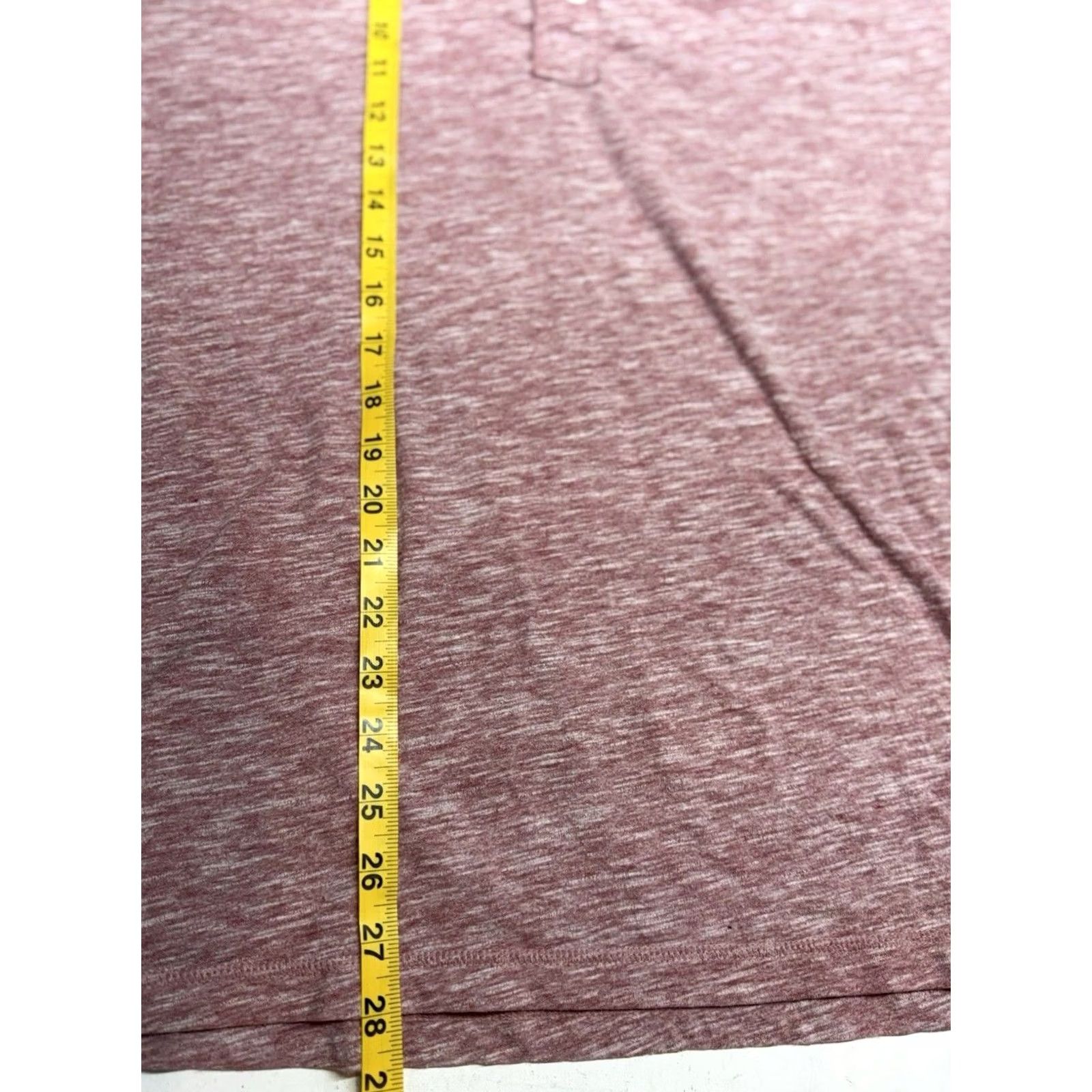 Faherty Faherty Henley Shirt Pink Heathered XL Men Short Sleeve Cotton Knit Button Modern Preppy Beach Outdoor College Summer Fall Spring Mens Size US XL / EU 56 / 4 - 4 Thumbnail