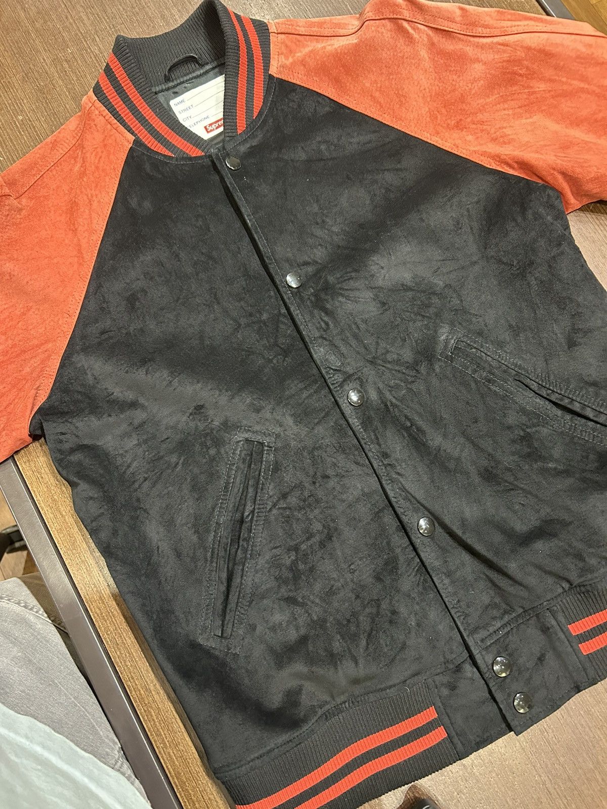 Supreme Supreme Suede Varsity Jacket Size US S / EU 44-46 / 1 - 7 Thumbnail