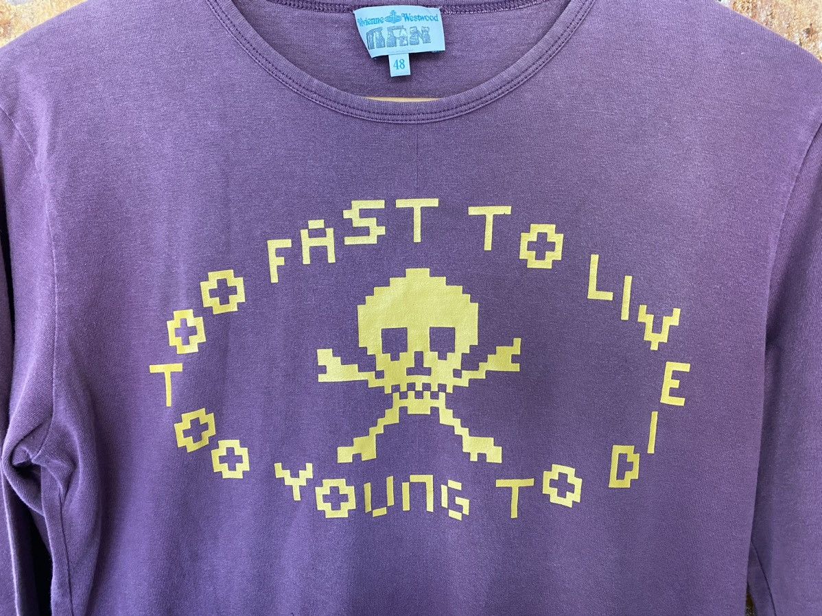 Vivienne Westwood 90s Iconic To Fast to live to yong to die cross word Size US M / EU 48-50 / 2 - 5 Thumbnail