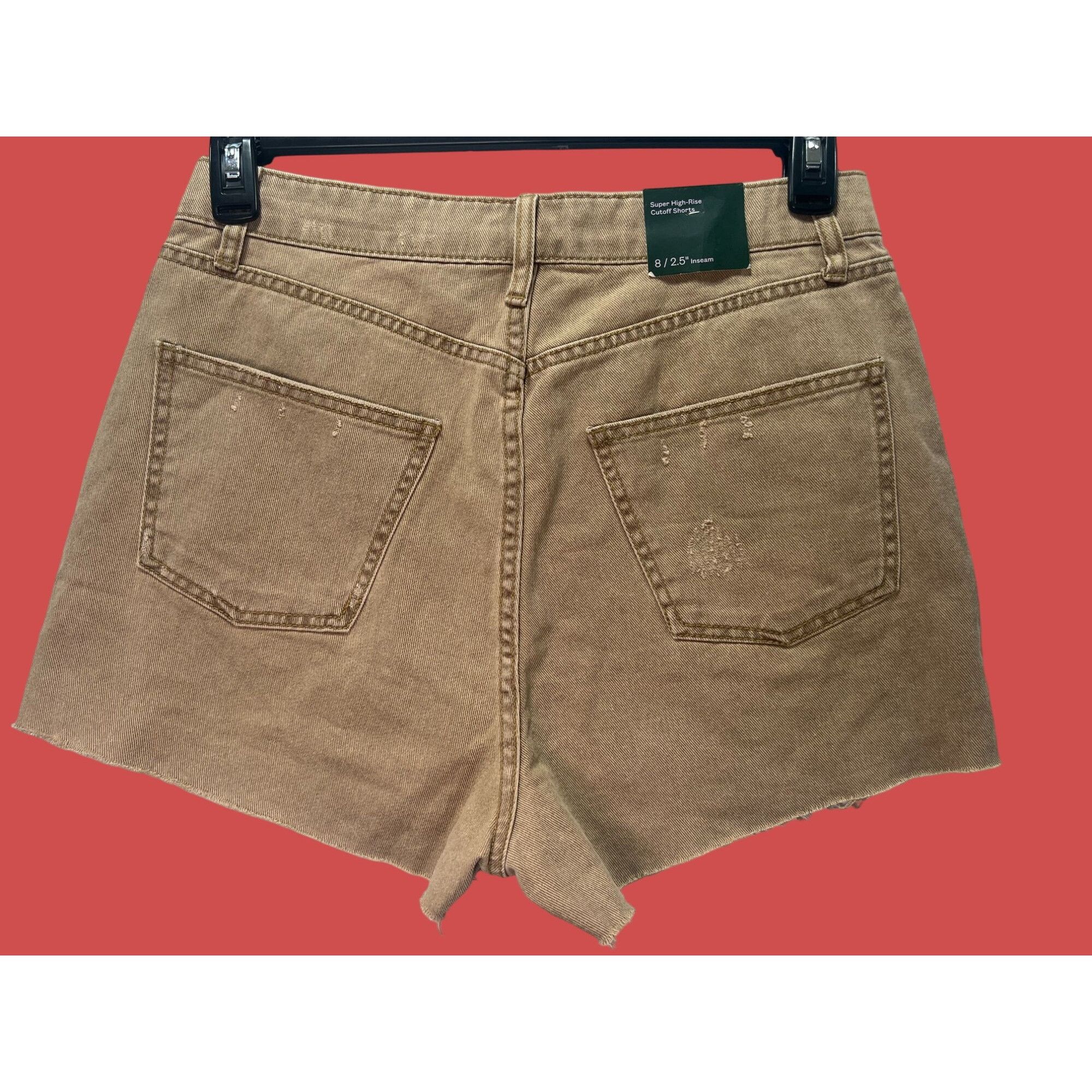 Other Wild Fable - Women's High Waisted Denim Shorts - Brown - 8 Size 30" / US 8 / IT 44 - 2 Thumbnail